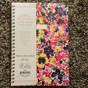 Blue Sky Floral Planner - Vibrant Colors